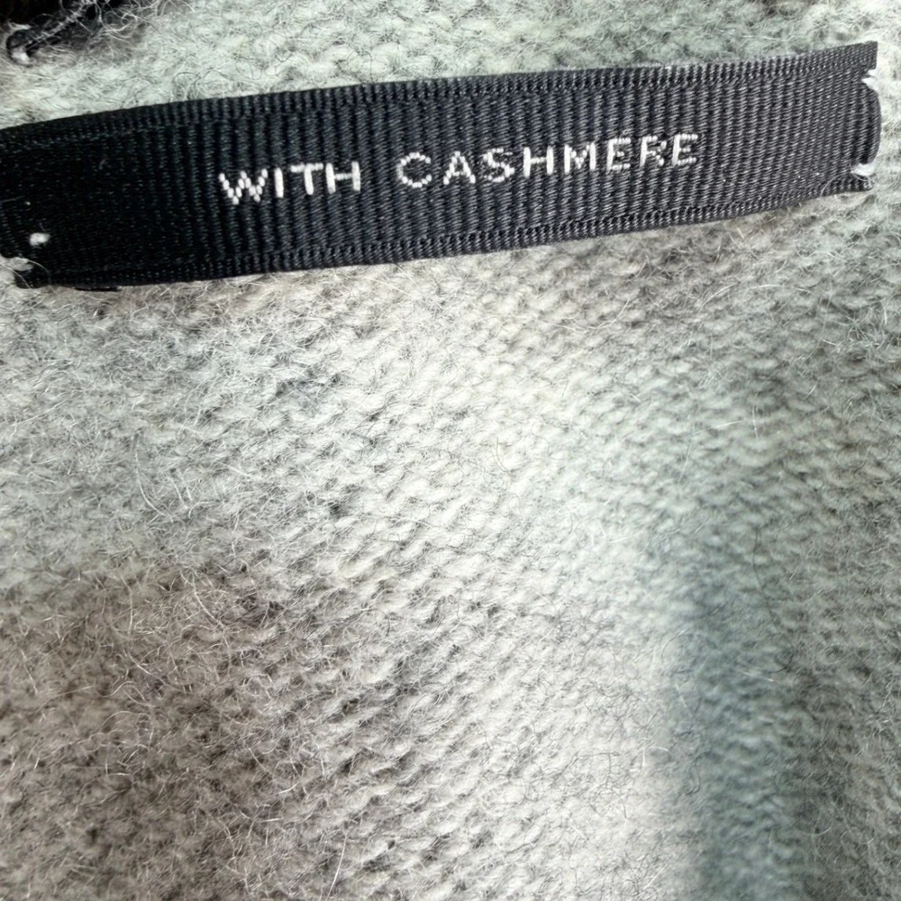 J. Crew Wool Cashmere Open Front Cardigan Sweater XS Gray Shawl Collar Womens